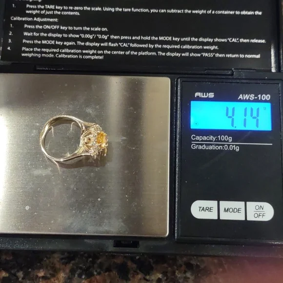 Yellow Sapphire, Natural Diamond Ring Set In 14kt Yellow Gold - Picture 6 of 11